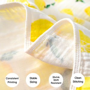 Manta Personalizada para Bebé Recién Nacido, 6 Capas, 100% Algodón Orgánico, 47 Pulgadas, Calidad Boutique, Suave para la Piel, Venta al Por Mayor <span class=keywords><strong>de</strong></span> Fábrica - Product Image 3