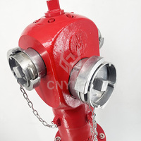 Raccord rapide Guillemin pour bouche d'incendie à colonne à trois voies de type français DN100, certifié EN 14384