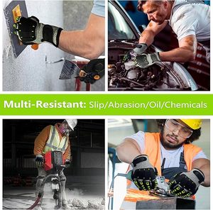 Industrial Sandy Nitrilo Recubierto HPPE Nylon Spandex Tejido Anti Corte Nivel 5 Seguridad Trabajo Anti Impacto Guantes para hombres de trabajo - Product Image 6