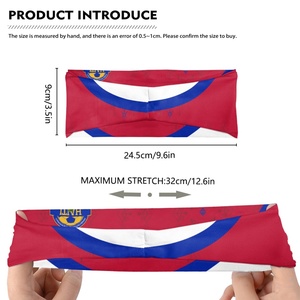 Pañuelo para la Cabeza <span class=keywords><strong>de</strong></span> la <span class=keywords><strong>Federación</strong></span> <span class=keywords><strong>de</strong></span> Fútbol <span class=keywords><strong>de</strong></span> Haití, Poliéster y Elastano, Unisex, para Deportes al Aire Libre, Resistente al Sudor, Transpirable - Product Image 3