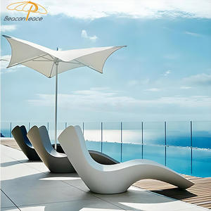 Chaise Longue Moderne pour Piscine, Mobilier d'Extérieur Hôtel Patio Jardin Plage, Transat de Piscine Professionnel - Product Image 2