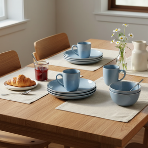 Factory Direct Sale Porcelain Tableware Ceramic Stoneware Dinnerware <b>Sets</b> Europe/North America Style Durable <b>Microwave</b> Portable - Product Image 6