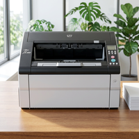 Escáner de Documentos Dúplex de Alta Velocidad Fujitsu Fi-6800 A3, 130 ppm, 260 ipm, 500 Hojas ADF, para Digitalización de Archivos Gubernamentales y Bancarios