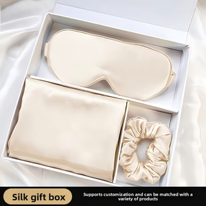 Set de Regalo de Lujo para Dormir de Seda de Morera 100% con Antifaz, Funda de Almohada y Coletero - Kit de Belleza para Dormir para Mujer, Uso en Viajes y en Casa - Product Image 2