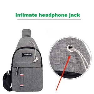 <b>Men's</b> Chest Bag New Youth Student Waist Bag Leisure Small <b>Backpack</b> Sports Trend Solid Color Single Shoulder Messenger Bag - Product Image 5