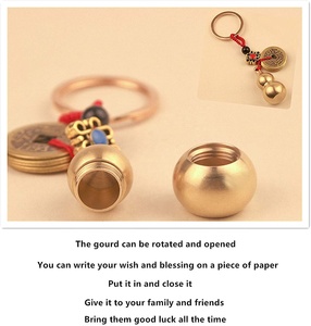 Pièces de monnaie Feng Shui avec porte-clés en laiton Calabash Wu <span class=keywords><strong>Lou</strong></span> pour la longévité, les voyages en toute sécurité, la richesse, <span class=keywords><strong>le</strong></span> succès et <span class=keywords><strong>le</strong></span> porte-bonheur Feng Shui - Product Image 6