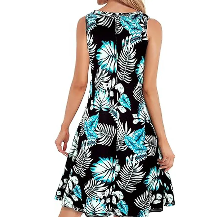 2024 mới nóng bán truyền thống Womens nhãn hiệu riêng Hawaii bãi biển Dresses