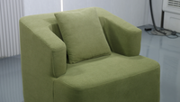 Fauteuil d'appoint moderne vert compressé sous vide en mousse, meuble de salon en gros