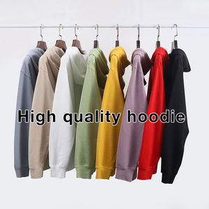 Sudaderas con capucha sin cuerdas personalizadas de algodón para hombre de 300g/m2, sudaderas con capucha y logotipo personalizado con estampado de gran tamaño para hombre - Product Image 1