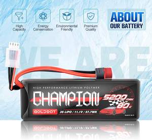 ที่มีคุณภาพสูง3วินาทีLipo 5200มิลลิแอมป์ชั่วโมง80C 11.1โวลต์RC Lipo<span class=keywords><strong>แบ</strong></span><span class=keywords><strong>ต</strong></span>เตอรี่กรณียากแพ็คที่มีการเชื่อมต่อสำหรับรถRC - Product Image 3