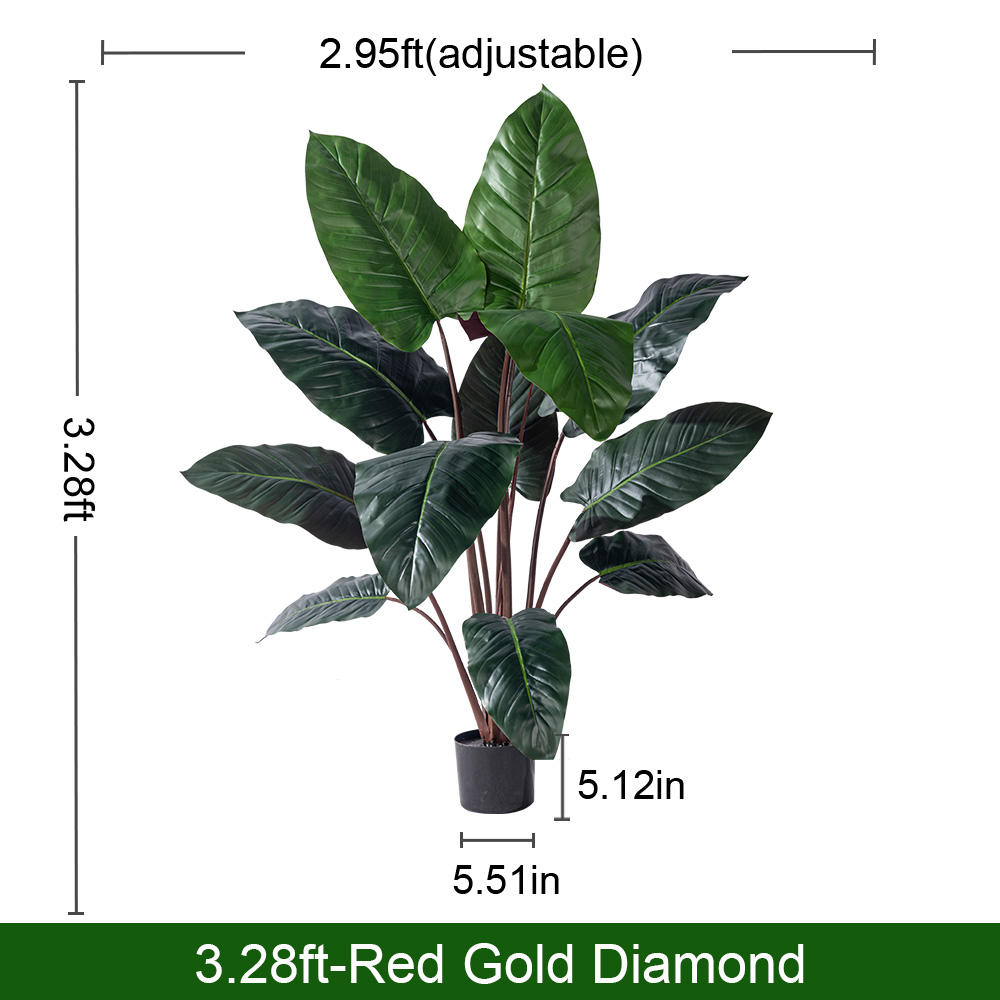 Diamant en or rouge de 3,28 pieds