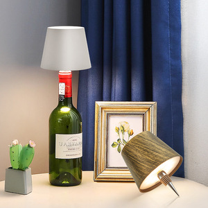 Wireless Bottle Lamp Rechargeable LED Wine Bottle <strong>Light</strong> with 3 Modes Touch Dimming for Bedroom <strong>Table</strong> Decor Christmas Gift - Product Image 1