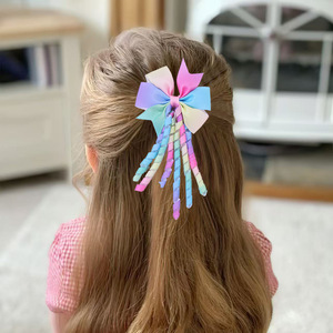 Elastici per capelli per bambine <span class=keywords><strong>con</strong></span> graziosi motivi a cartoni animati, decorazioni a fiocco arrotolato e design a costine - Product Image 1