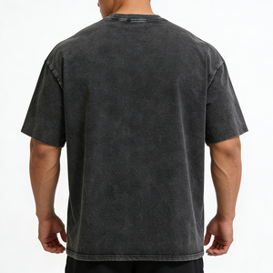 Kemeja Pria 100% Katun 220gsm Dicuci, Kasual, Fitness, Streetwear, Mendukung Bordir DTG - Product Image 2