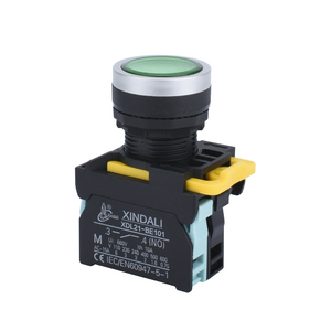 IP65 Waterproof Plastic <strong>Push</strong> <strong>Button</strong> Switch Flat Rotary Key Self-Reset <strong>Lock</strong> Dual Emergency Stop Switch Customizable With Light - Product Image 5