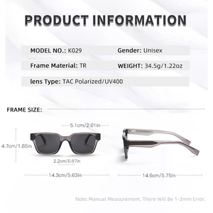 Gafas de Sol Cuadradas Personalizadas para Hombre, Diseño 2026, Gafas de Sol HD de Lujo Polarizadas para Mujer, Gafas de Sol TR90 - Product Image 5