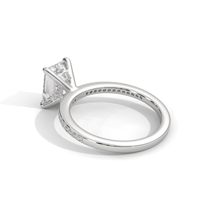 Bague de luxe pour femme en or avec diamant de laboratoire taille émeraude, clarté VVS2 VS1, cadeau romantique pour fiançailles, mariage, anniversaire - Product Image 3