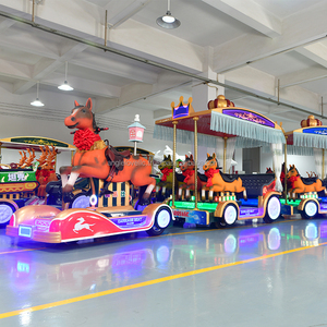 Mini Trackless <b>Electric</b> <b>Train</b> Kids 'Happy <b>Train</b>' Amusement Park Ride Beautiful Horse Design Battery-Powered Tourist <b>Train</b> - Product Image 1