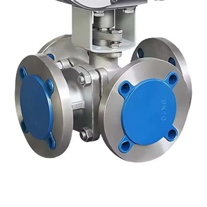 Válvulas de Bola de Acero Inoxidable de 4 Vías con Brida de Alta Presión DK55-4TF DN40 - Product Image 3
