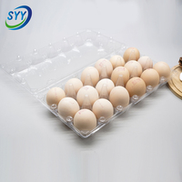 Plateau à œufs en PET de qualité alimentaire haute transparence, incassable, avec conception de fentes coniques brevetée, empilable, impression personnalisée OEM, direct usine
