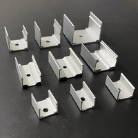 Supports linéaires encastrés en métal, clips de fixation flexibles pour néons, bases de support pour tubes LED en silicone, clips de montage en aluminium pour bandes lumineuses