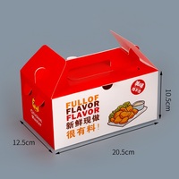 Embalaje de pollo frito con logotipo personalizado, caja para llevar con asa, cajas de embalaje de hamburguesas, papel reciclable para productos alimenticios