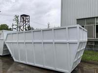 Conteneur à déchets en acier au carbone de 12 m³ fabriqué en usine, transportable sur camion à bras oscillant, bac à déchets de construction à vendre