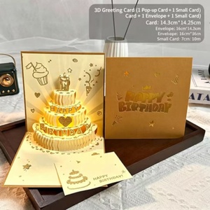 Carte d'<span class=keywords><strong>anniversaire</strong></span> 3D pop-up, avec lumière et <span class=keywords><strong>chanson</strong></span> en option, parfumée, multicolore avec enveloppe et message. - Product Image 2