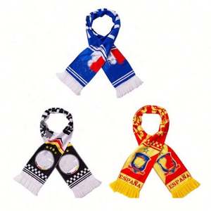 Bufandas Personalizadas al por Mayor, Tejidas en Jacquard, Acrílico y Poliéster, de Doble Cara, para Deportes, Fútbol y Aficionados - Product Image 3