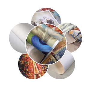 Bán Buôn Sinh Thái Dung Môi Matte Poly-Bông Vải In Kỹ Thuật Số 340gms Bông Vải Trống Cuộn UV/Latex/Sơn - Product Image 6