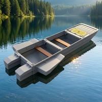 Siège triple pliable portable pour bateau, en PE, pour toit de voiture, flottant latéralement, épaissi, robuste, renforcé, écologique, recyclable, avec grand espace de rangement pour perceuse