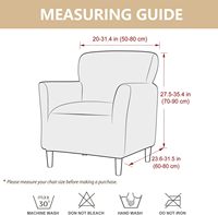 Housse de chaise de salon antidérapante, durable, lavable, unie, protection de meubles, housse de fauteuil en velours doux et luxueux, 25 po x 25 po