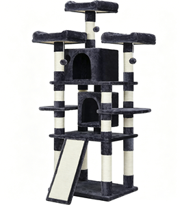 <span class=keywords><strong>Arbre</strong></span> <span class=keywords><strong>à</strong></span> <span class=keywords><strong>chat</strong></span> en bois gris extra large de luxe en gros - Product Image 4