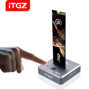 ITGZ 10Gbps حاوية <span class=keywords><strong>M</strong></span>.<span class=keywords><strong>2</strong></span> SSD بخليج واحد مربع خارجي ساتا NGFF/nme <span class=keywords><strong>M</strong></span>.<span class=keywords><strong>2</strong></span> محطة Docking vbox - Product Image 1