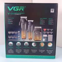Rasoir Électrique Rechargeable Vgr V-644 Transparent, Kit de Coiffure Professionnel pour Hommes