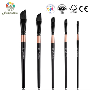 Poignard professionnel personnalisé poils d'écureuil synthétiques manche en bois artiste pinceaux ensemble pour aquarelle <span class=keywords><strong>peinture</strong></span> acrylique - Product Image 1