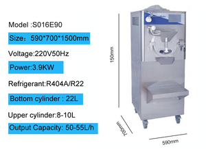 Vendita calda S016EB macchina per gelato commerciale 30-45L/h automatico per gelato duro - Product Image 3