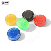 Broyeur à Herbes en Plastique 3 Pièces de 60 mm de Haute Qualité, Logo Personnalisé, pour Tabac, Épices, Fumée, Herbes Sèches