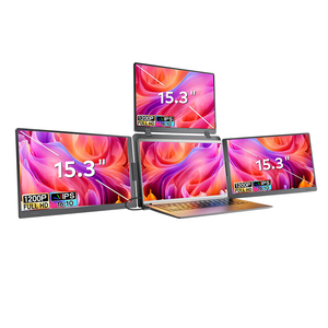 จอภาพพกพาแบบ Quad Monitor S980 ความละเอียด Full HD 1200P อัตราส่วน 16:10 พร้อมสาย USB-C สำหรับ Mac และ Windows ขนาด 12-18.5 นิ้ว ขายตรงจากโรงงาน ราคาพิเศษ - Product Image 1