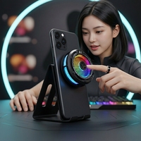 Refroidisseur de téléphone gaming F47 avec contrôle de température IA, radiateur mobile, lumière RGB, affichage numérique, clip portable pour téléphone