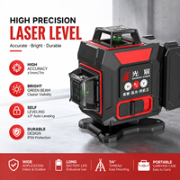 Nouveau niveau laser 3D 4D à 16 lignes, étanche IP54, résistant aux chocs, rechargeable, avec télécommande pour la mise en plan des intérieurs