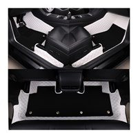 Tapis de sol de voiture en cuir personnalisés de luxe 5D 15 mm d'épaisseur Ensemble complet 4 pièces pour Tesla Model 3/Y/X/S