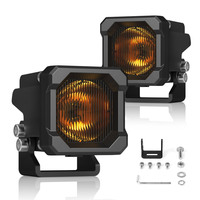 Phare de conduite LED jaune de 2 pouces, 25W, projecteur pour 4x4, camionnette, VTT, tout-terrain