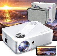 Projecteur Ruiying P3 1080P 4K Portable Certifié CE FCC RoHS LED Home Cinéma Intégré Android 9 Haut-parleurs Courte Distance