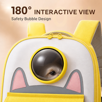 Nouveau design Sac à dos de transport pour animaux de compagnie pliable et portable, multi-couleurs, avec fenêtre bulle capsule spatiale, oreilles et pattes de chat, poche latérale en maille respirante, idéal pour les voyages