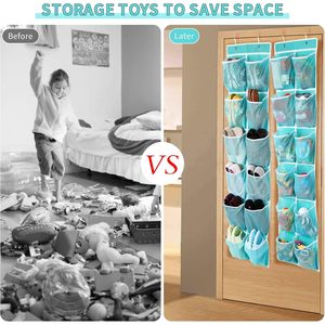 Over The Door <b>Shoe</b> Organizer 12 Pockets Turquoise Hanging Storage For <b>Shoes</b> Behind Door Wall Mount <b>Hook</b> Type - Product Image 3