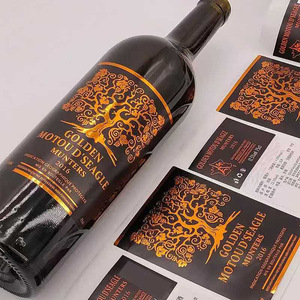 Etiquetas de Vino Personalizadas Tomomi, Estampado en Caliente UV, Autoadhesivas, Etiquetas para Botellas de Vino Tinto 2016 Golden Motou D Seagle - Product Image 1
