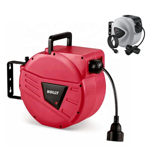 Enrouleur de câble automatique 15 <span class=keywords><strong>m</strong></span>ètres + 1,5 <span class=keywords><strong>m</strong></span> Enrouleur de câble extérieur Applicable à une puissance maximale de 2300 W Montage <span class=keywords><strong>mural</strong></span> rotatif Bouton de réinitialisation Enrouleur de câble - Product Image 1