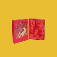 STPP a développé une boîte cadeau de luxe en papier 3D personnalisée avec impression, pour whisky/cognac, avec insert en mousse en forme de bouteille.