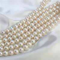 FEIRUN 11-12mm près rond AA + Naturel Spécial Couleur En Forme De Perle D'eau Douce Edison Perles Baroques brins
